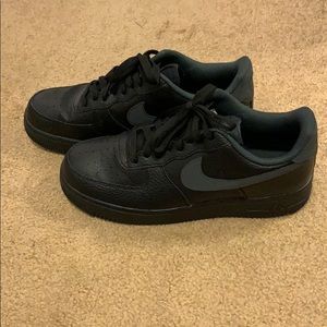 Black & Grey Nike Air Force 1s